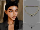 Sims 4 — Patreon - Cat Face Layered Necklace by Glitterberryfly — A black cat face layered necklace set in gold