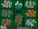 Sims 4 — Kids playful snakes by evi — Room rugs for kids with different colour snakes on grass looking material.