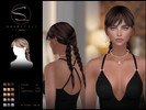 Sims 4 — S-CLUB double braids hairstyle by S-Club — double braids hairstyle 080826, thank you.