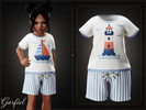Sims 4 — Toddler - Nautical striped shorts set with playful seaside charm by Garfiel — A cheerful toddler outfit