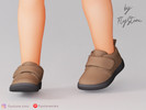 Sims 4 — Toddler Padded Velcro Strap Winter Sneakers by FlyStone — Toddler casual winter sneakers featuring a rounded