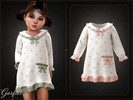 Sims 4 — Toddler - Sweet floral dress with ruffled trim and bows by Garfiel — A charming toddler dress featuring a