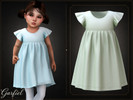 Sims 4 — Toddler - Soft flutter sleeve dress with airy gathered silhouette by Garfiel — A sweet toddler dress with a soft