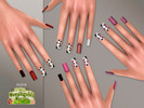 Sims 4 — Cow Print Nails by Suzue — New Mesh (Suzue)