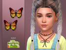 Sims 4 — Countryside Butterfly Earrings Child by Suzue — New Mesh (Suzue)