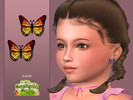 Sims 4 — Countryside Butterfly Earrings Toddler by Suzue — New Mesh (Suzue)