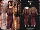 Sims 4 — Afterglow Satin Dress - Patreon by busra-tr — Note: This release was previously shared with my Patreon