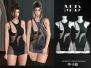 Sims 4 — Sofia semi-transparent fitted mini dress by Mydarling20 — Outfit Information Age Groups: Teens, Young Adults,