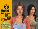 Sims 4 — Mabel Hair by GoAmazons — Braid hairstyle for wavy hair in maxis style.