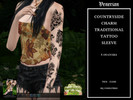Sims 4 — Countryside Charm Traditional Tattoo sleeve by Venerian - Left Arm by Venerian — 6 swatches No gender or frame
