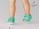 Sims 4 — Toddler Double-Strap Sport Sandals by FlyStone — Toddler open-toe sport sandals featuring two wide adjustable