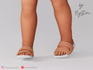 Sims 4 — Toddler Triple-Strap Slide Sandals by FlyStone — Toddler open-toe slide sandals featuring three wide padded