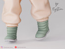 Sims 4 — Toddler Padded Winter Boots by FlyStone — Toddler cozy winter boots featuring a rounded toe, quilted padded