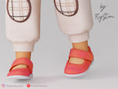 Sims 4 — Toddler Mary Jane Velcro Shoes by FlyStone — Toddler casual Mary Jane shoes featuring a rounded toe, low-cut