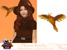 Sims 4 — Phoenix Familiar by Dissia — Phoenix familiar levitating above your sim shoulder for both female and male!