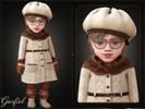 Sims 4 — Infant - Round tortoiseshell glasses with gold accents and tinted lenses by Garfiel — Stylish infant glasses