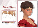 Sims 4 — Laura Hair V4 by Lewbertsn00tles — A mid-height layered ponytail with cute bangs. Style 4 of 6