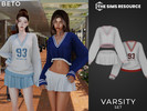 Sims 4 — Varsity - Set by Beto_ae0 — Women's varsity attire, enjoy it in your game