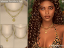 Sims 4 — Adanna Necklace Set - Layered Coin Pendant Chain Necklaces by christopher0672 — This is a refined set of layered