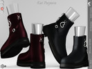 Sims 4 — Shoes KP2H- Female by KaTPurpura — Leather boots with a slight platform, a strap on the side, and a heart charm