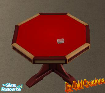 The Sims Resource - Red Felt Top Poker Table