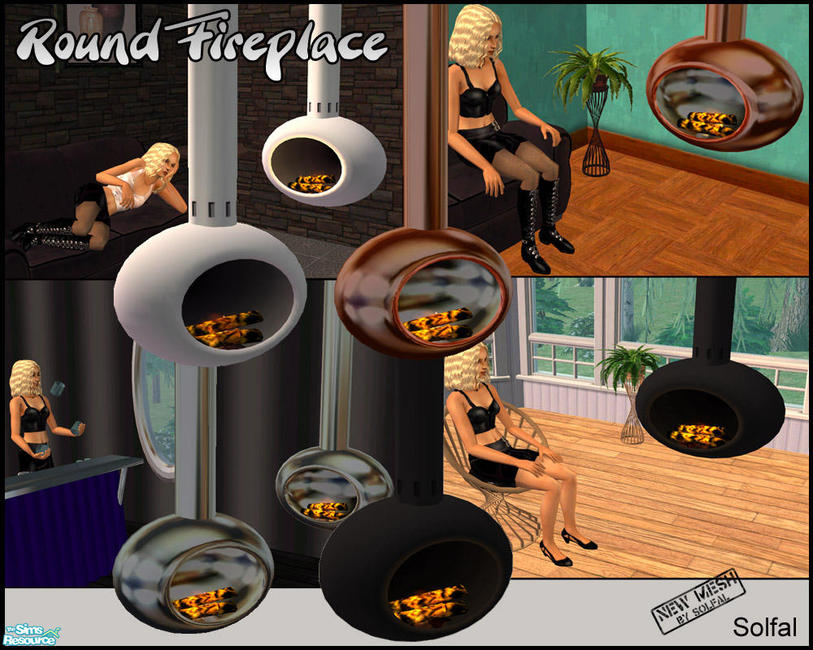 The Sims Resource Round Fireplace 