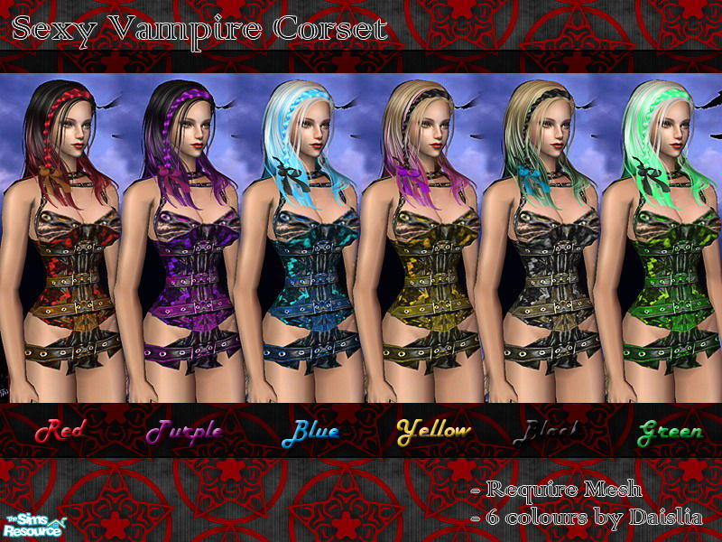 The Sims Resource - Sexy Vampire Corset