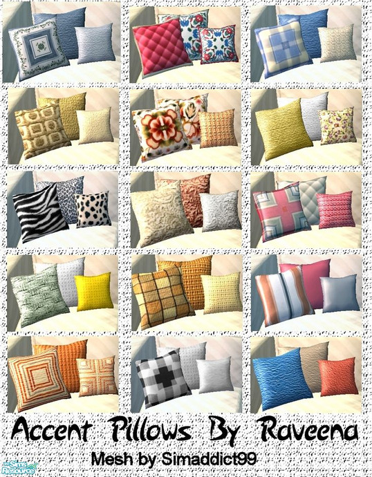 The Sims Resource - Accent Pillows Set