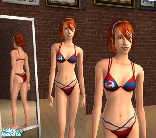 The Sims Resource Colorado Avalanche Womens Bathing Suit