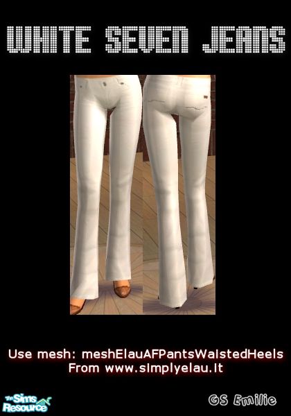 The Sims Resource - White Seven Jeans