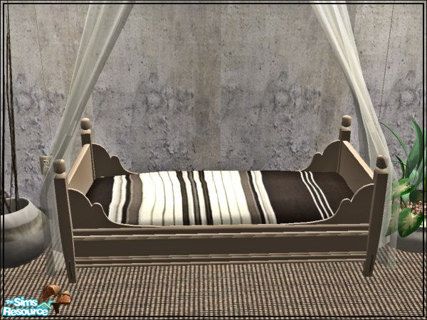 The Sims Resource - PB Daybed Set in lightwood - Daybed 2