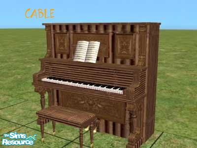 The Sims Resource - Cables bamboo Piano