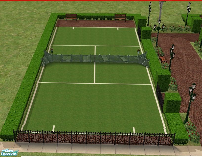 The Sims Resource - Tennis Court Set