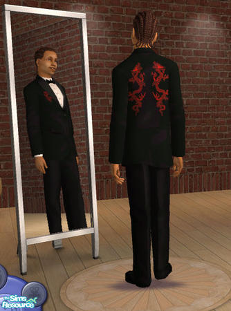 The Sims Resource - Red Dragon Tuxedo