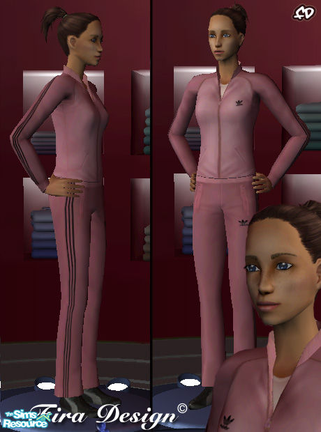 The Sims Resource - Pink Adidas tracksuit