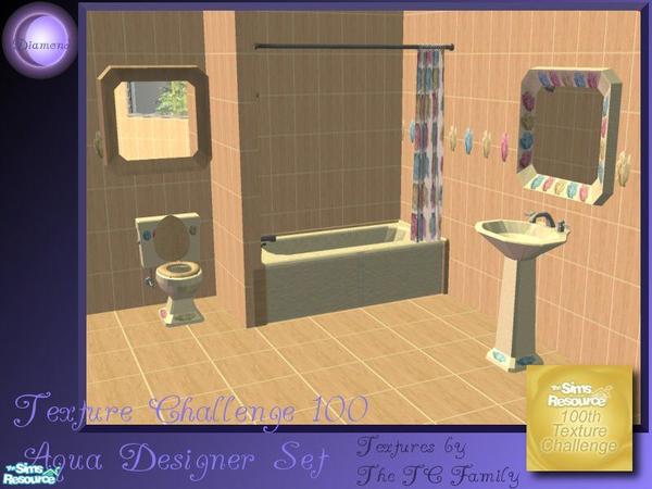 The Sims Resource D2dtexture Challenge 100 Aqua Designer Set