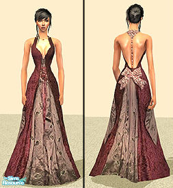 The Sims Resource - Red Medieval Dress
